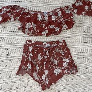 2 Piece Floral Set